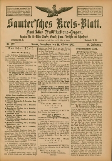 Samtersches Kreis-Blatt = Dziennik Powiatu Szamotulskiego 1902.10.18 Jg.48 Nr122