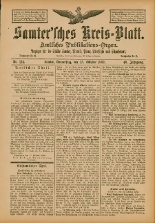 Samtersches Kreis-Blatt = Dziennik Powiatu Szamotulskiego 1902.10.23 Jg.48 Nr124
