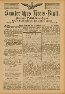 Samtersches Kreis-Blatt = Dziennik Powiatu Szamotulskiego 1902.11.01 Jg.48 Nr128