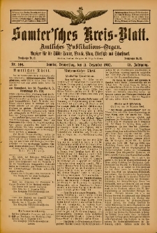 Samtersches Kreis-Blatt = Dziennik Powiatu Szamotulskiego 1902.12.11 Jg.48 Nr144