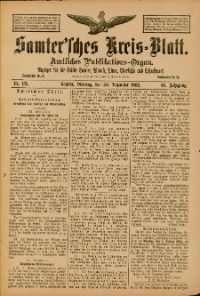 Samtersches Kreis-Blatt = Dziennik Powiatu Szamotulskiego 1902.12.30 Jg.48 Nr151
