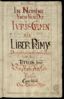 Ius Culmense (1659) oraz inne teksty prawne