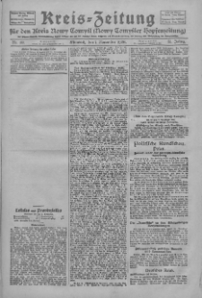 Kreis-Zeitung für d. Kreis Nowy-Tomysl: zugl. Nowy-Tomysler Hopfenzeitung 1928.11.07 Jg.53 Nr130
