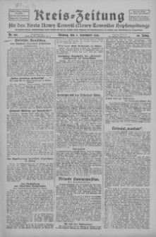 Kreis-Zeitung für d. Kreis Nowy-Tomysl: zugl. Nowy-Tomysler Hopfenzeitung 1929.09.09 Jg.54 Nr106
