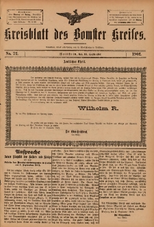 Kreisblatt des Bomster Kreises 1902.09.16 No.72