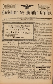 Kreisblatt des Bomster Kreises 1904.01.15 No.4