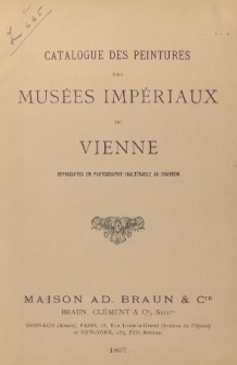 Catalogue des peintures des Musèes Impériaux de Vienne : reproduites en photographie inaltérable au charbon