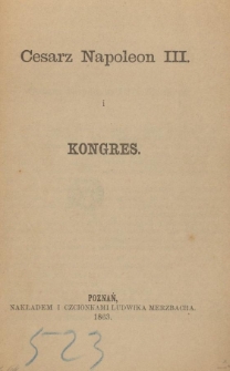 Cesarz Napoleon III i kongres