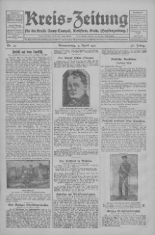 Kreis-Zeitung für d. Kreis Nowy-Tomysl: zugl. Nowy-Tomysler Hopfenzeitung 1931.04.09 Jg.56 Nr42
