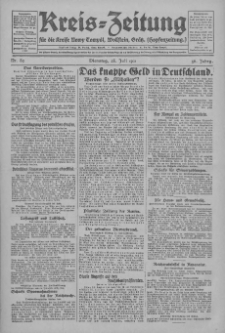 Kreis-Zeitung für d. Kreis Nowy-Tomysl: zugl. Nowy-Tomysler Hopfenzeitung 1931.07.28 Jg.56 Nr89