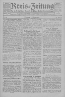 Kreis-Zeitung für d. Kreis Nowy-Tomysl: zugl. Nowy-Tomysler Hopfenzeitung 1931.08.04 Jg.56 Nr92