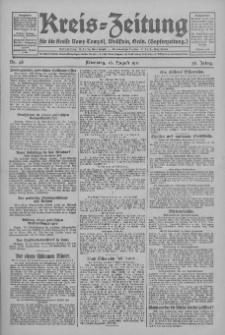 Kreis-Zeitung für d. Kreis Nowy-Tomysl: zugl. Nowy-Tomysler Hopfenzeitung 1931.08.20 Jg.56 Nr99