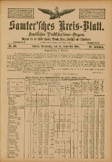 Samtersches Kreis-Blatt = Dziennik Powiatu Szamotulskiego 1903.09.24 Jg.49 Nr113