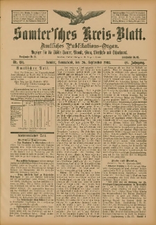 Samtersches Kreis-Blatt = Dziennik Powiatu Szamotulskiego 1903.09.26 Jg.49 Nr114