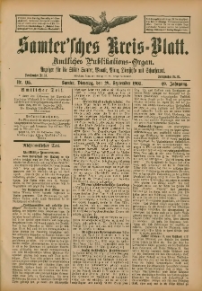 Samtersches Kreis-Blatt = Dziennik Powiatu Szamotulskiego 1903.09.29 Jg.49 Nr115
