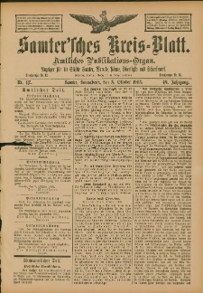 Samtersches Kreis-Blatt = Dziennik Powiatu Szamotulskiego 1903.10.03 Jg.49 Nr117