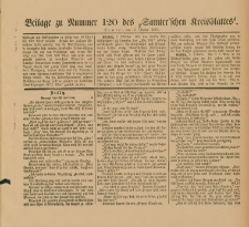 Beilage zu Nummer 120 des Samterschen Kreisblatts = Dodatek do Nr.120 dziennika powiatowego Szamotulskiego 1903.10.10 Jg.49