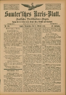 Samtersches Kreis-Blatt = Dziennik Powiatu Szamotulskiego 1903.10.15 Jg.49 Nr122