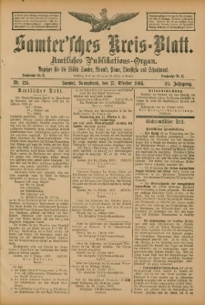 Samtersches Kreis-Blatt = Dziennik Powiatu Szamotulskiego 1903.10.17 Jg.49 Nr123