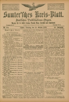 Samtersches Kreis-Blatt = Dziennik Powiatu Szamotulskiego 1903.10.20 Jg.49 Nr124