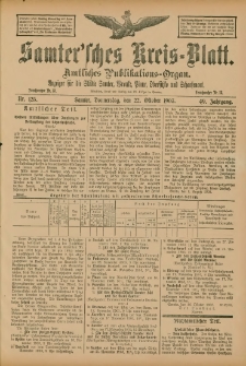 Samtersches Kreis-Blatt = Dziennik Powiatu Szamotulskiego 1903.10.22 Jg.49 Nr125