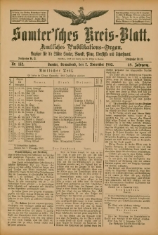 Samtersches Kreis-Blatt = Dziennik Powiatu Szamotulskiego 1903.11.07 Jg.49 Nr132