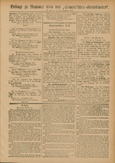 Beilage zu Nummer 134 des Samterschen Kreisblattes = Dodatek do Nr.134 dziennika powiatowego Szamotulskiego 1903.11.12 Jg.49