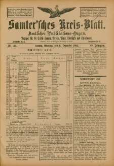 Samtersches Kreis-Blatt = Dziennik Powiatu Szamotulskiego 1903.12.08 Jg.49 Nr144