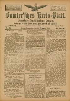 Samtersches Kreis-Blatt = Dziennik Powiatu Szamotulskiego 1903.12.10 Jg.49 Nr145