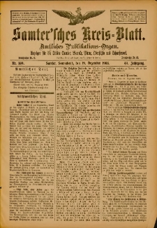 Samtersches Kreis-Blatt = Dziennik Powiatu Szamotulskiego 1903.12.19 Jg.49 Nr149