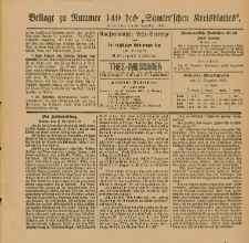 Beilage zu Nummer149 des Samterschen Kreisblattes = Dodatek do Nr.149 dziennika powiatowego Szamotulskiego 1903.12.19 Jg.49
