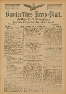 Samtersches Kreis-Blatt = Dziennik Powiatu Szamotulskiego 1903.12.22 Jg.49 Nr150