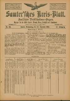 Samtersches Kreis-Blatt = Dziennik Powiatu Szamotulskiego 1903.12.24 Jg.49 Nr151