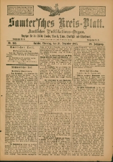 Samtersches Kreis-Blatt = Dziennik Powiatu Szamotulskiego 1903.12.29 Jg.49 Nr152