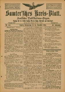 Samtersches Kreis-Blatt = Dziennik Powiatu Szamotulskiego 1903.12.31 Jg.49 Nr153