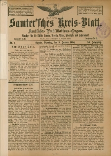 Samtersches Kreis-Blatt = Dziennik Powiatu Szamotulskiego 1904.01.05 Jg.50 Nr1