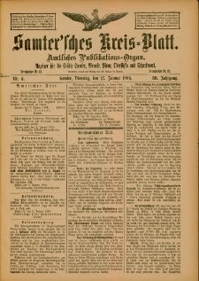 Samtersches Kreis-Blatt = Dziennik Powiatu Szamotulskiego 1904.01.12 Jg.50 Nr4