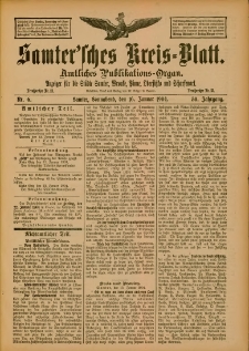 Samtersches Kreis-Blatt = Dziennik Powiatu Szamotulskiego 1904.01.16 Jg.50 Nr6