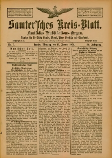 Samtersches Kreis-Blatt = Dziennik Powiatu Szamotulskiego 1904.01.19 Jg.50 Nr7