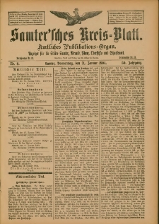 Samtersches Kreis-Blatt = Dziennik Powiatu Szamotulskiego 1904.01.21 Jg.50 Nr8