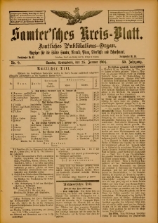Samtersches Kreis-Blatt = Dziennik Powiatu Szamotulskiego 1904.01.23 Jg.50 Nr9