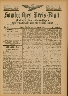Samtersches Kreis-Blatt = Dziennik Powiatu Szamotulskiego 1904.01.26 Jg.50 Nr10