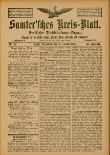 Samtersches Kreis-Blatt = Dziennik Powiatu Szamotulskiego 1904.01.30 Jg.50 Nr12