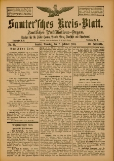 Samtersches Kreis-Blatt = Dziennik Powiatu Szamotulskiego 1904.02.02 Jg.50 Nr13