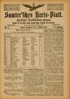 Samtersches Kreis-Blatt = Dziennik Powiatu Szamotulskiego 1904.02.06 Jg.50 Nr15