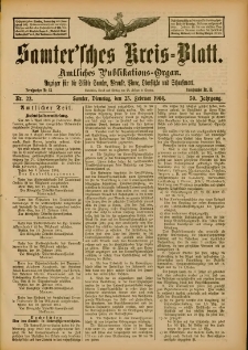 Samtersches Kreis-Blatt = Dziennik Powiatu Szamotulskiego 1904.02.23 Jg.50 Nr22