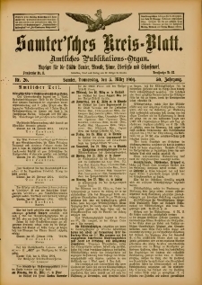 Samtersches Kreis-Blatt = Dziennik Powiatu Szamotulskiego 1904.03.03 Jg.50 Nr26