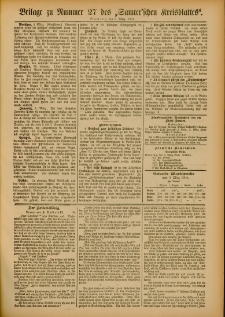 Beilage zu Nummer 27 des Samterschen Kreisblattes = Dodatek do Nr.27 dziennika powiatowego Szamotulskiego 1904.03.05 Jg.50