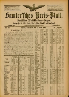 Samtersches Kreis-Blatt = Dziennik Powiatu Szamotulskiego 1904.03.12 Jg.50 Nr30