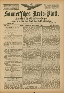 Samtersches Kreis-Blatt = Dziennik Powiatu Szamotulskiego 1904.04.02 Jg.50 Nr39